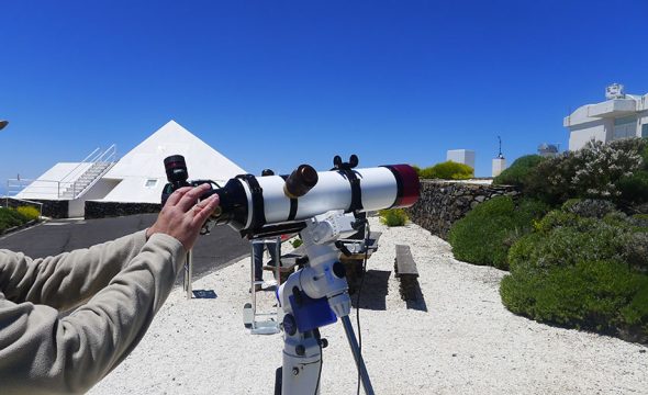 Teleskop im Teide-Observatorium