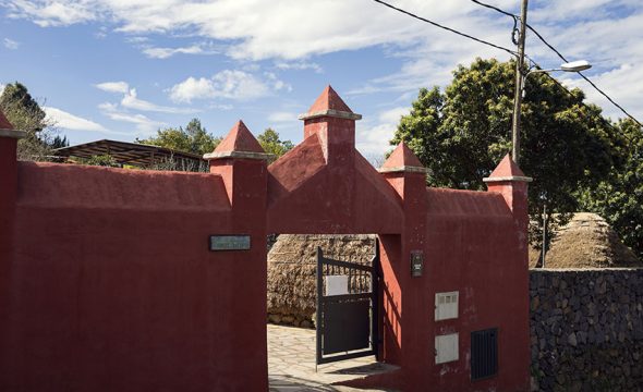 Main gate of the Pinolere Ethnographic Museum in Tenerife
